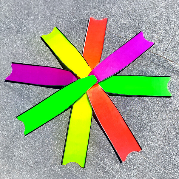 퐁당닷컴,리더핀 네온 옐로우 아이스, 화이트 풋포켓,,리더핀,프리다이빙 > 오리발 > 유리섬유핀