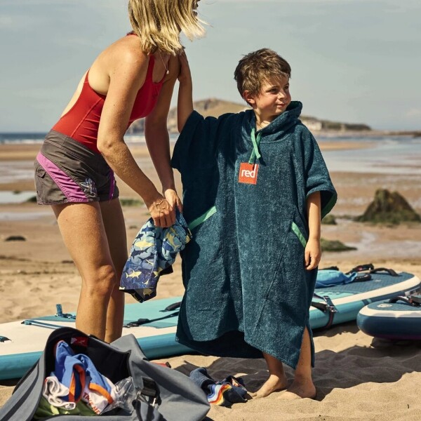 퐁당닷컴,레드 키즈 타월링 체인지 로브,영국 감성 프리미엄 레드, 포근하게 감싸주는 럭셔리 비치 판초 키즈,레드,수영, 물놀이 > 어패럴 > 판쵸, 타월